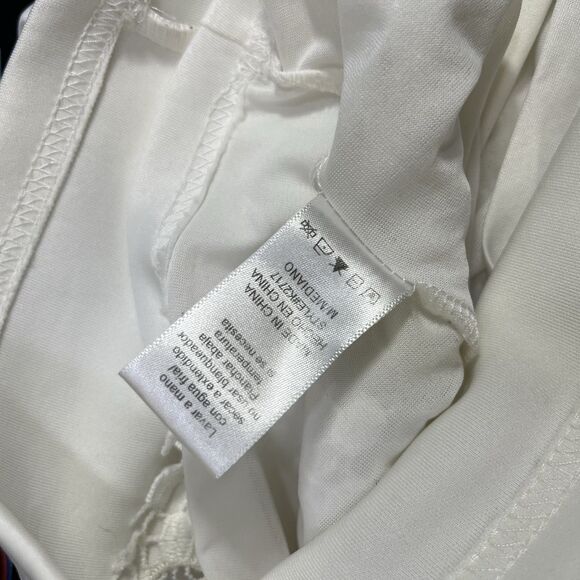 GOLD LABEL Wow Couture White Lace Wedding Lined Summer Halter Dress Women's M - Picture 11 of 12